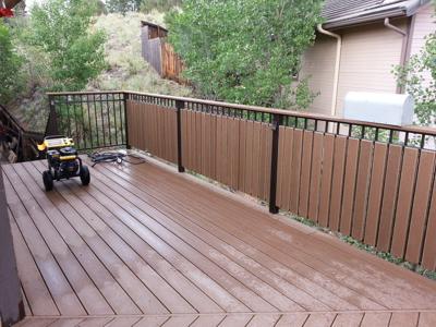 Custom Rail & Privacy Features from Woodland Park Deck Builder