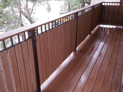 Custom Rail & Privacy Features from Woodland Park Deck Builder