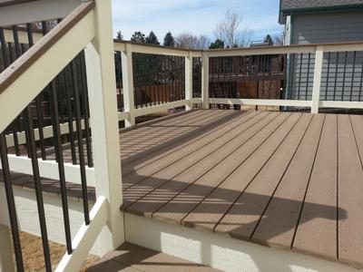 Wood and Steel Rail from Woodland Park Deck Builder