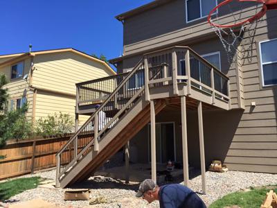 Custom Designed Staircases  from Woodland Park Deck Builder