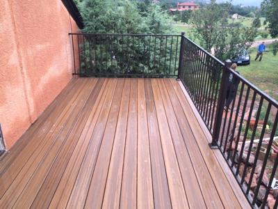 Steel Panel Railing from Woodland Park Deck Builder