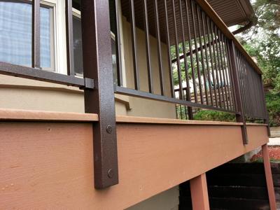 Steel Panel Railing from Woodland Park Deck Builder