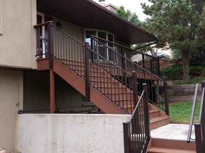 Steel Panel Railing from Woodland Park Deck Builder