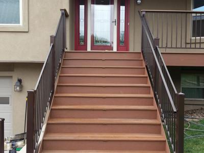 Steel Panel Railing from Woodland Park Deck Builder