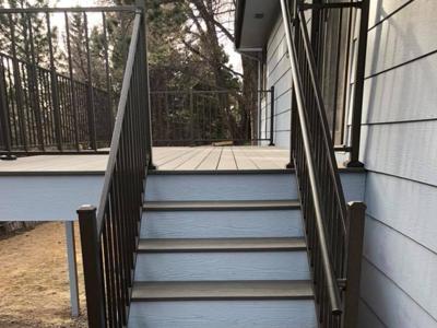 Steel Panel Railing from Woodland Park Deck Builder