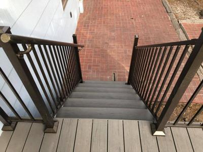 Steel Panel Railing from Woodland Park Deck Builder